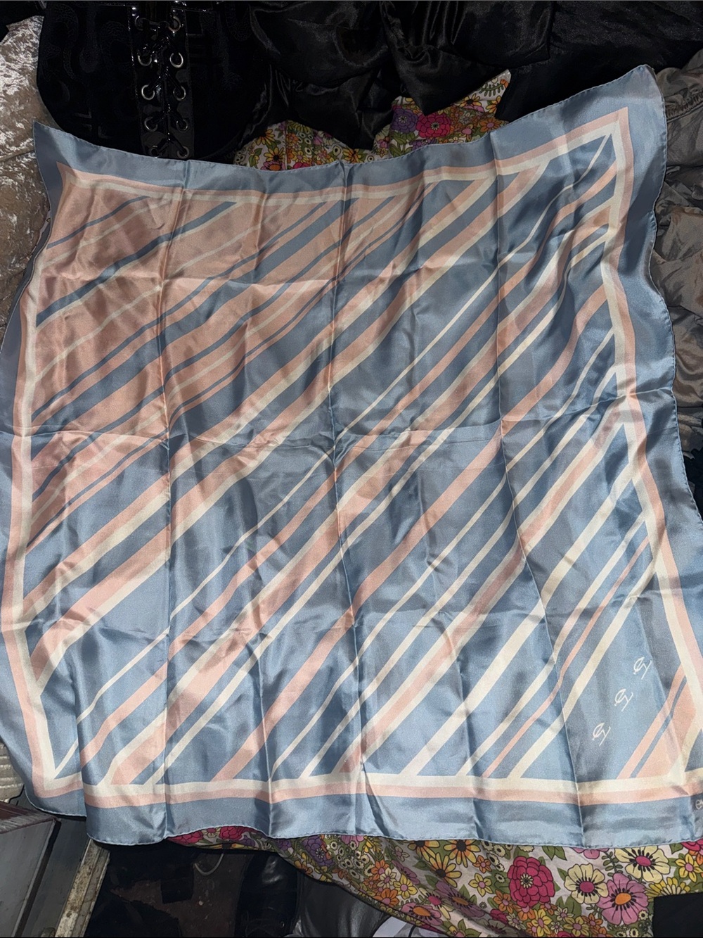 Rare Evian Silk Square Scarf!!